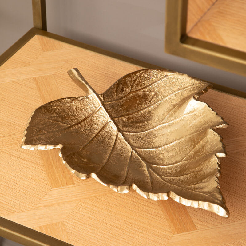Gold Finish Leaf Dish