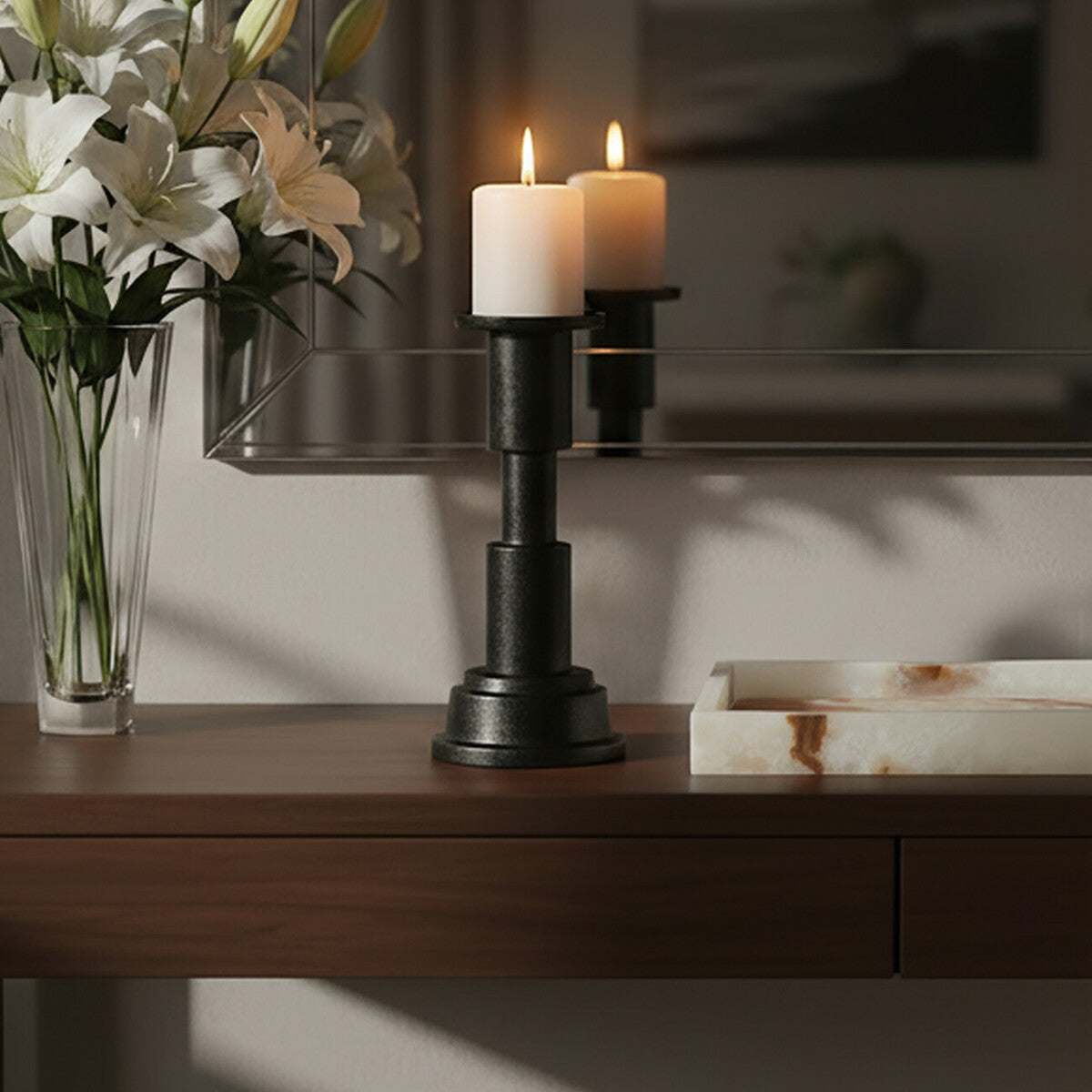 Tapered Cylinder Small Candle Holder