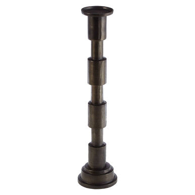 Matte Black Stacked Large Candle Holder