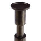 Matte Black Stacked Large Candle Holder