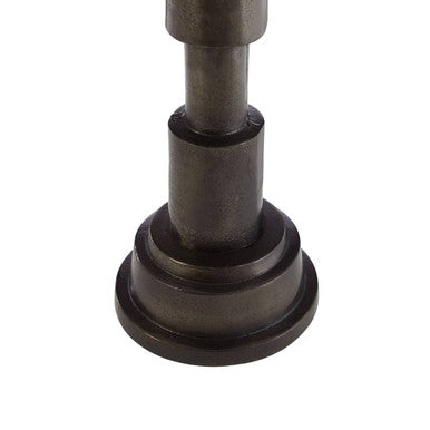 Matte Black Stacked Large Candle Holder