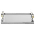 Mirrored Tray with Acrylic Horn Handles