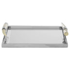 Mirrored Tray with Acrylic Horn Handles