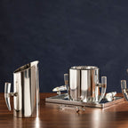 Mirrored Tray with Acrylic Horn Handles