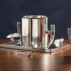 Mirrored Tray with Acrylic Horn Handles