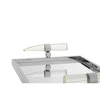 Mirrored Tray with Acrylic Horn Handles