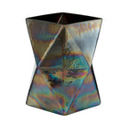 Large Oil Slick Glass Candle Holder