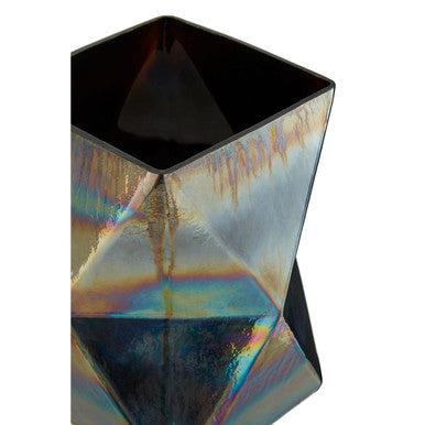 Small Oil Slick Glass Candle Holder
