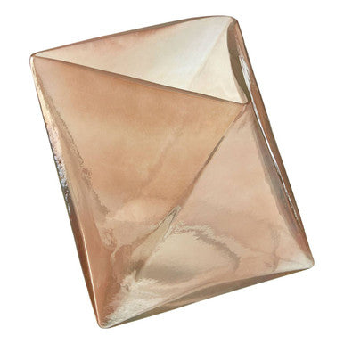 Small Pink Glass Candle Holder