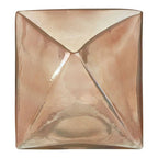 Small Pink Glass Candle Holder