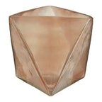 Small Pink Glass Candle Holder