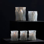 Large Iridescent Glass Candle Holder