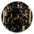 Black Cowhide Tray with Metal Rim