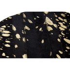 Black Cowhide Tray with Metal Rim