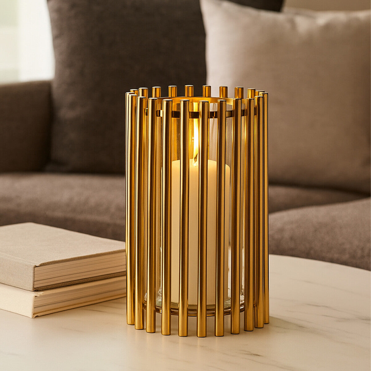 Caged Large Candle Holder