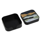 Set of 4 Gold and White Bullseye Coasters