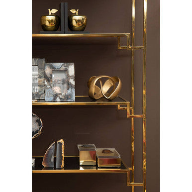 Grey and Gold Bookends