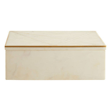 Large White Marble Trinket Box