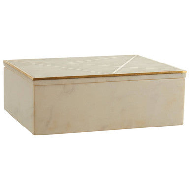 Large White Marble Trinket Box