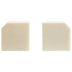 White Marble and Gold Bookends