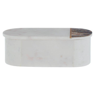 White Marble and Paua Shell Trinket Box