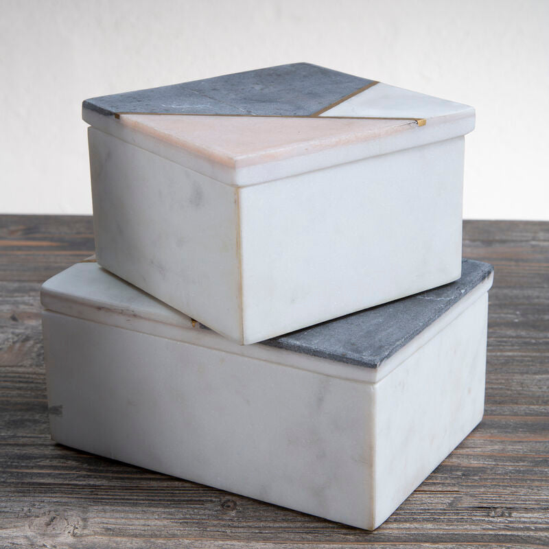 Small Square Marble Trinket Box
