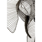 Steel Wire Elephant Head Wall Sculpture