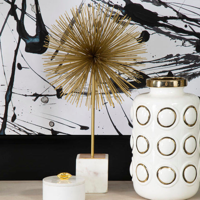Gold Finish Starburst Sculpture