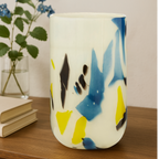 Abstract Design Small Glass Vase