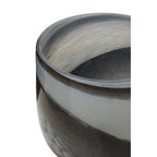 Grey and Black Glass Planter