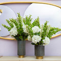 Large Grey and Gold Vase