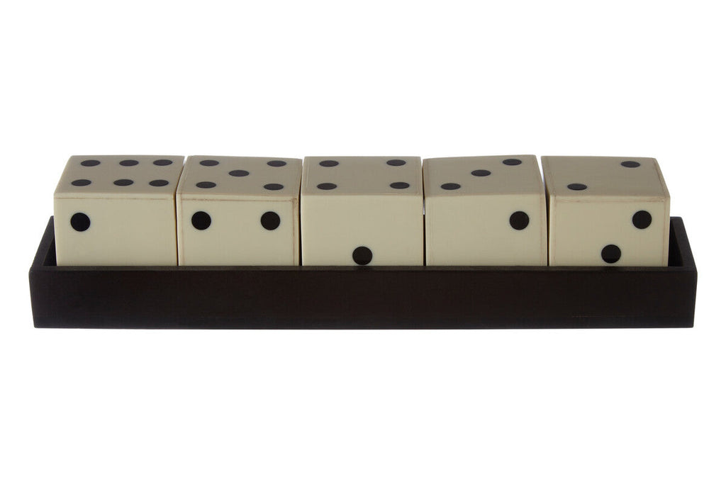 White and Black 5 Dice Set
