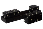Black and White 5 Dice Set