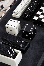Black and White 5 Dice Set