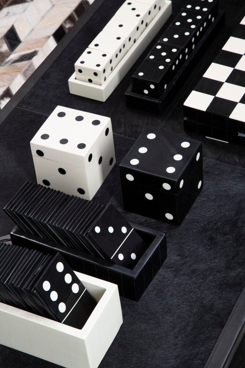 Black Domino Set with Black Dominoes