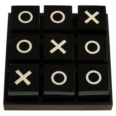 Large Black and White Noughts & Crosses Game