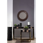 Black and Gold Large Hurricane Candle Holder