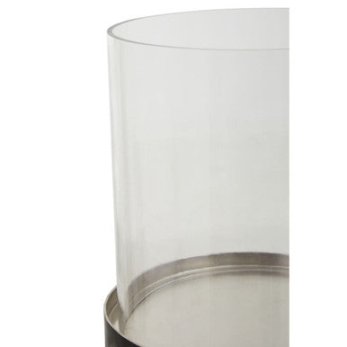 Black and Gold Small Hurricane Candle Holder