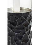 Black and Gold Finish Large Floor Standing Hurricane Candle Holder