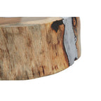 Natural Acacia Wood Large Hurricane Candle Holder with Glass Insert