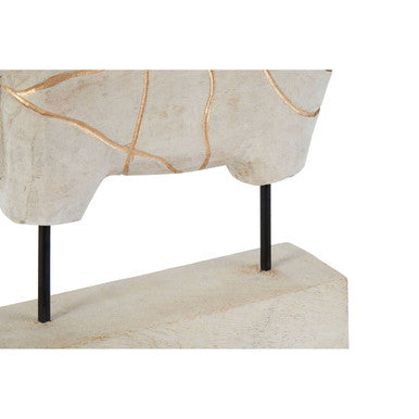 Whitewash Mango Wood Elephant Sculpture