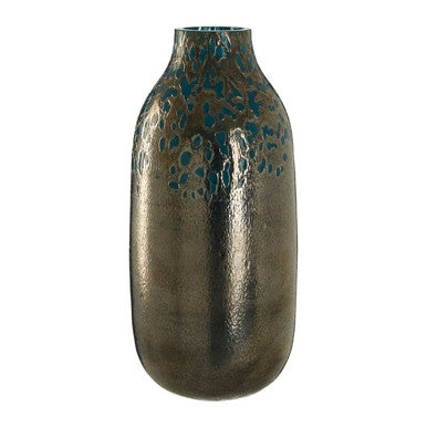 Blue Speckled Glass Small Vase