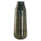 Blue Speckled Glass Large Vase