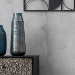 Blue Speckled Glass Large Vase