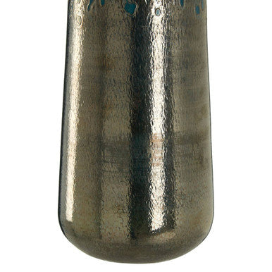 Blue Speckled Glass Large Vase