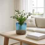 Small Blue Sand Effect Vase