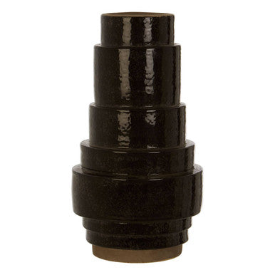 Black Earthenware Vase