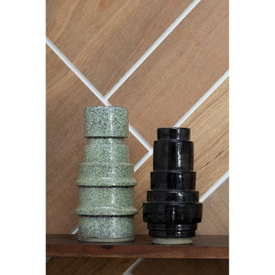 Black Earthenware Vase