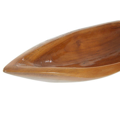 Small Teak Wood Boat Dish