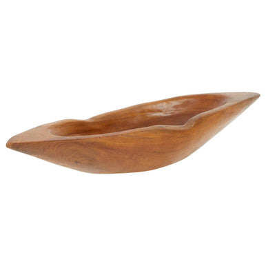 Medium Teak Wood Boat Dish